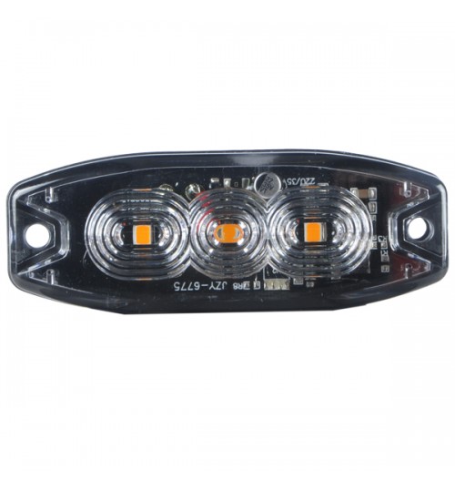 3 LED Front Indicator Lamp Clear Lens 009725